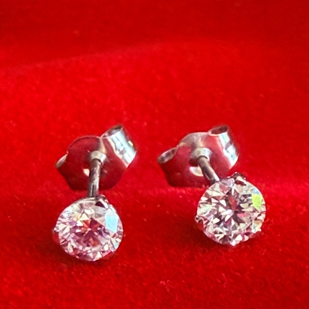 1/2 CT. T.W.  Diamond Solitaire Stud Earrings